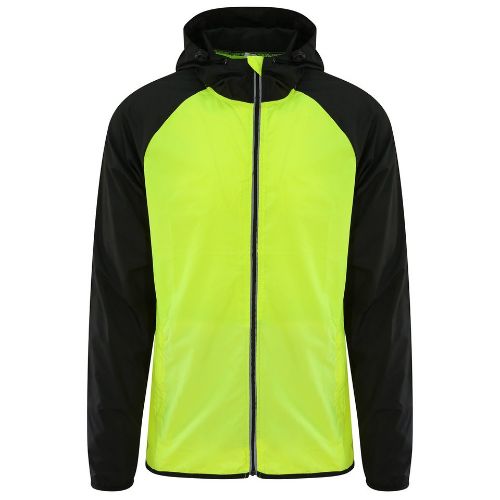 Awdis Just Cool Cool Contrast Windshield Jacket Electric Yellow/Jet Black